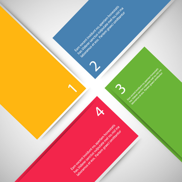 Large colored boxes with blank space for text - Vector, Image