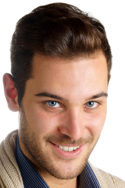 Smiling young man with blue eyes - Foto, imagen