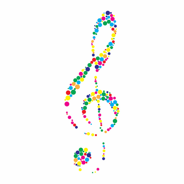 Illustration of a colorful clef - Вектор,изображение