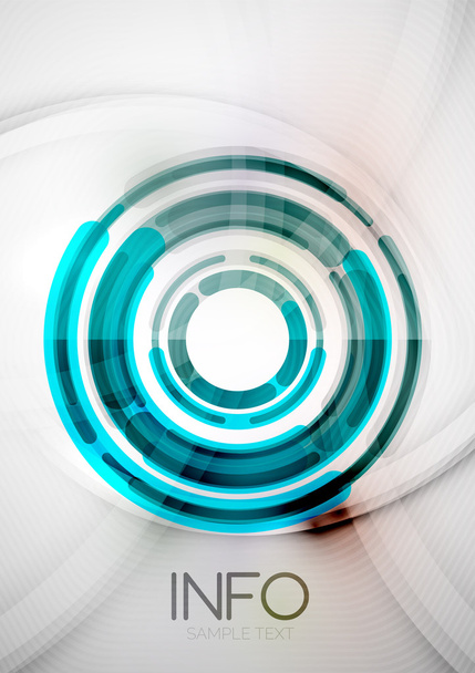 Futuristic rings and circles design template - Vector, Image