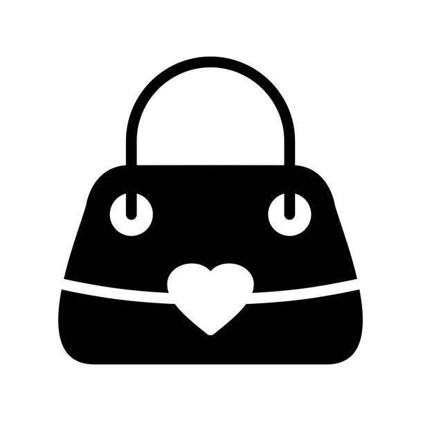  Жіноча сумка Гліф Векторна ікона Дезіг
 - Вектор, зображення