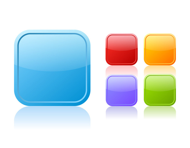 Square vector buttons - Vector, imagen