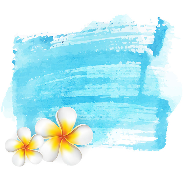 blauer Aquarell-Fleck Hintergrund - Vektor, Bild
