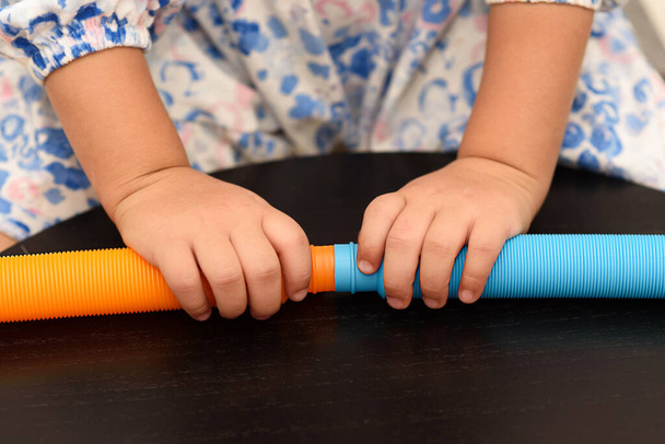 Pop Tubes Sensory Fidget Toy. - Photo, Image