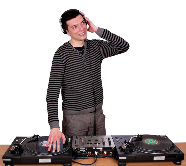 DJ hrát a poslouchat hudbu - Fotografie, Obrázek