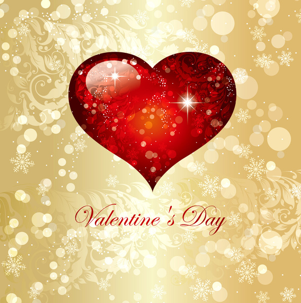 The Valentine's day. Beautiful background - Vector, Imagen