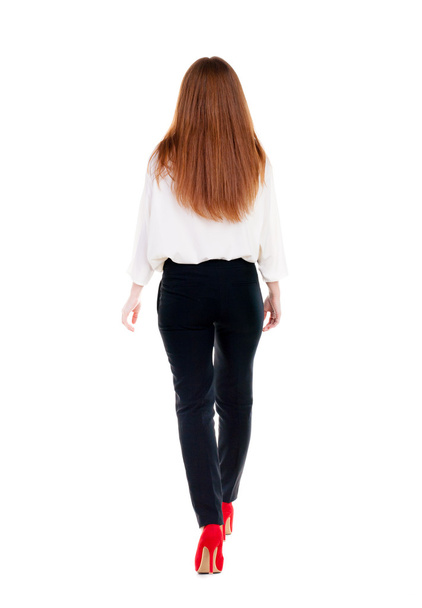 gyalogos üzleti nő hátsó nézet - Fotó, kép