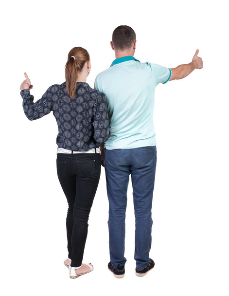 Couple showing thumbs up - Foto, Imagen