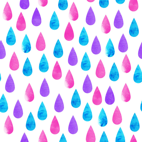 kolorowy deszcz akwarela - Wektor, obraz