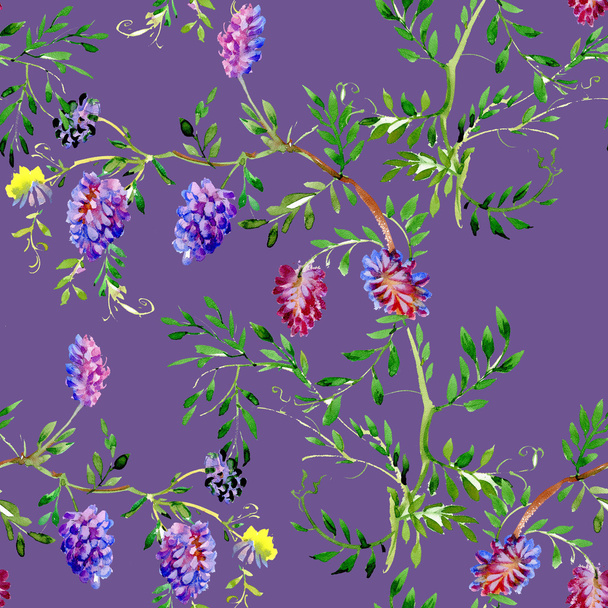 Wildflowers seamless pattern - Foto, imagen