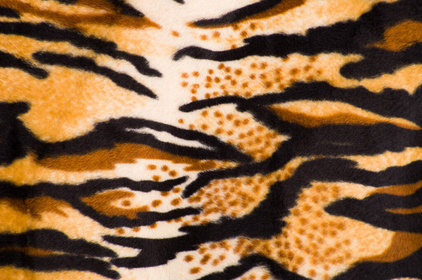 fabric texture pattern macro closeup material canvas auto fabric color black-brown, imitation tiger skin - Fotografie, Obrázek