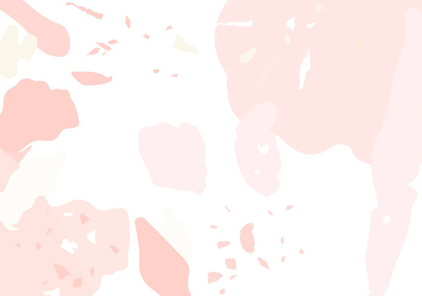Terrazzo modern abstract template. Pink texture of classic italian flooring. Venetian terrazzo trendy vector backdrop Background made of stones, granite, quartz, marble, concrete.  - Vettoriali, immagini