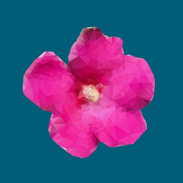 Rose of sharon stuifmeel, veelhoekige vector. - Vector, afbeelding
