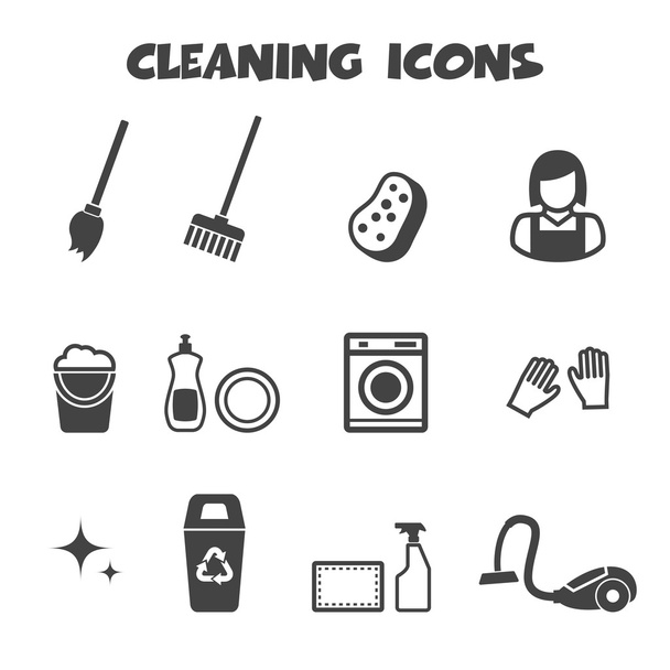 Iconos de limpieza
 - Vector, imagen