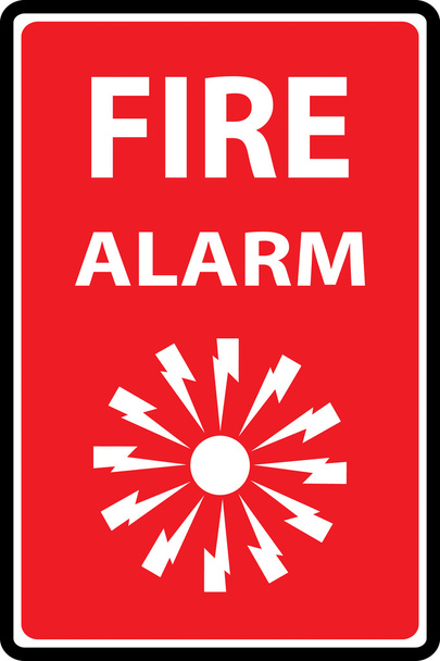 Señales de emergencia de alarma de incendio
 - Vector, imagen