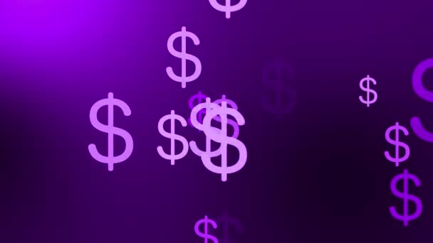 Dollár jel ikon Részecske pénz fokozat mozgás grafika - Felvétel, videó