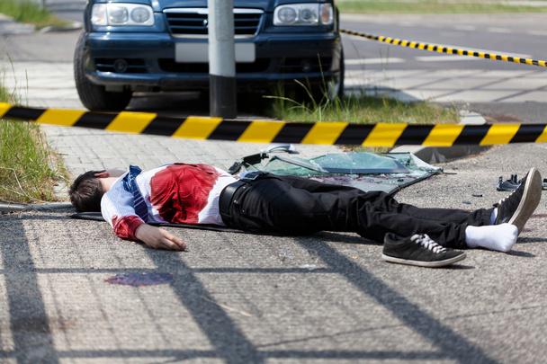 Man died in a car accident - Foto, Imagen