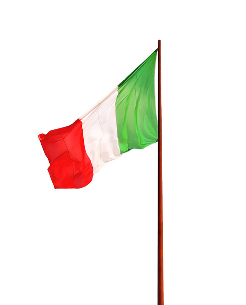 Bandiera d'Italia isolata su sfondo bianco
 - Foto, immagini