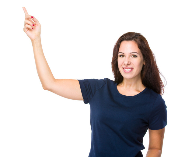 Белая женщина с указательным пальцем
 - Фото, изображение