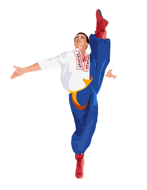 Ukrainian dance Gopak - Vector, Image