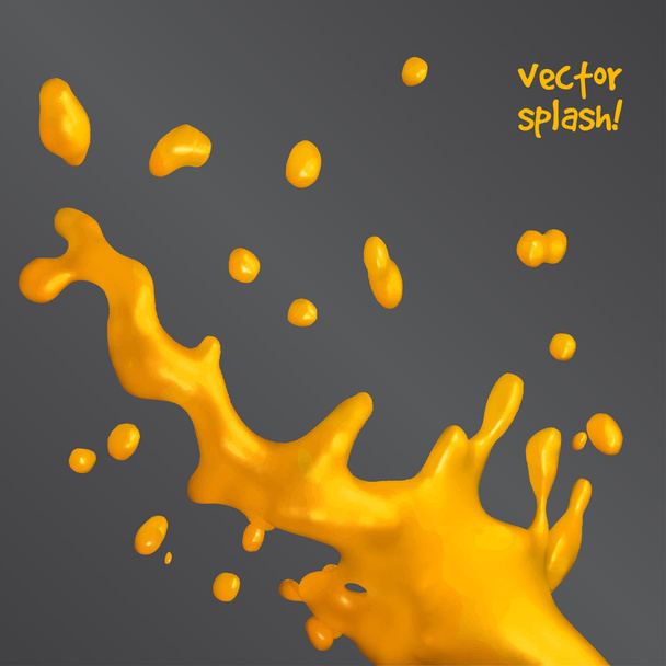Orange juice splash - ベクター画像