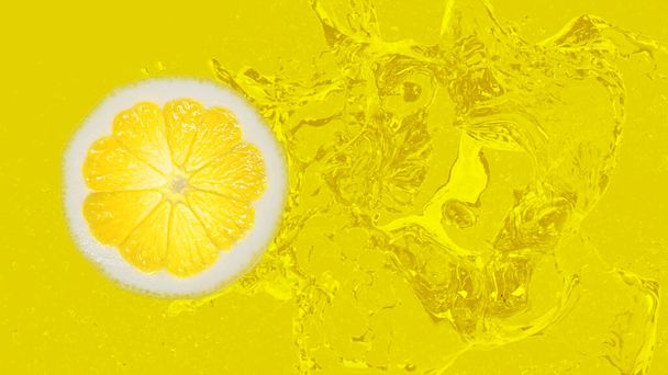 lemon and citrus with drops of juice - Photo, Image