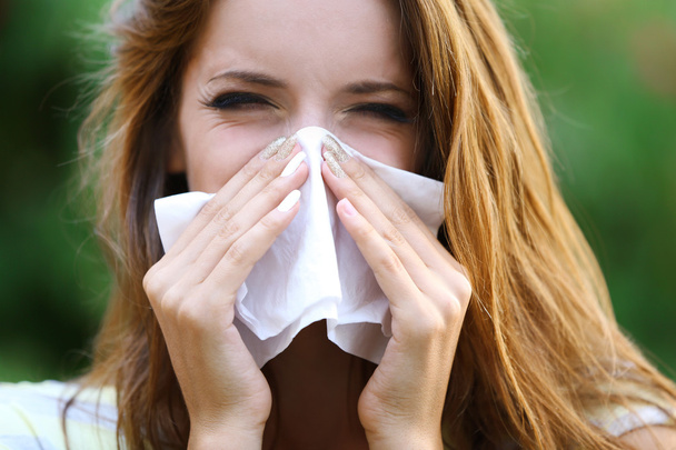 Young girl with allergy - Foto, Bild