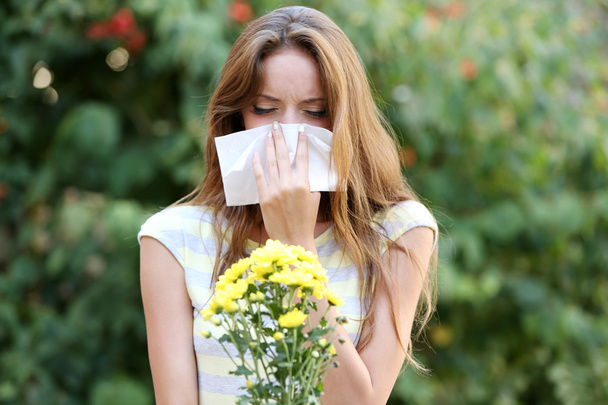 Young girl with allergy - Zdjęcie, obraz