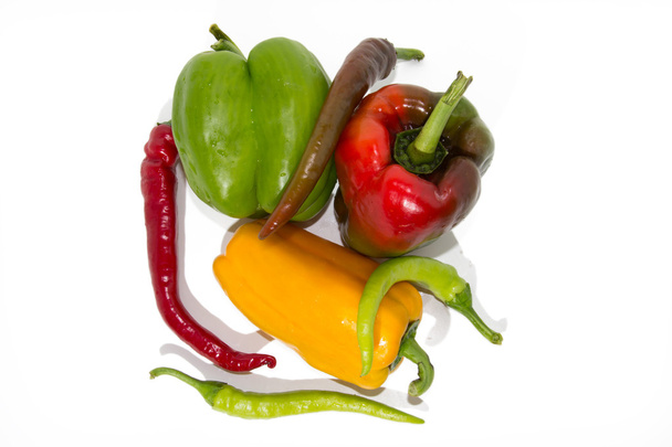 Colored Fresh paprika and hot pepper - Φωτογραφία, εικόνα