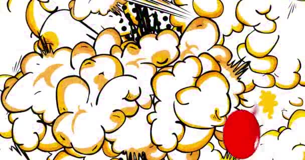 Dibujos animados de fondo de arte pop. Cartel de movimiento del cómic para su introducción. Movimiento retro manga efecto cómics. Clip colorido arte. - Metraje, vídeo