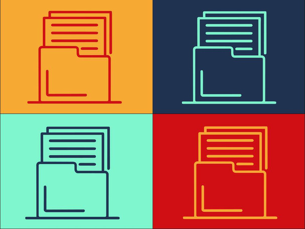 Документи в шаблоні логотипу теки, проста плоска піктограма бізнесу, паперу, офісу
 - Вектор, зображення