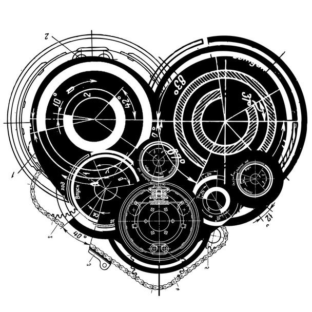 Мистецтво ілюстрації з серця - Вектор, зображення
