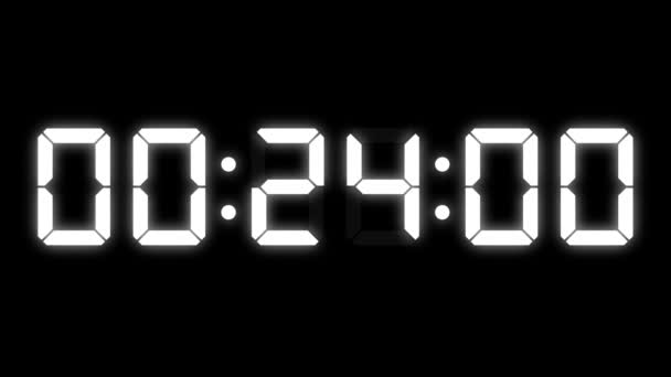 Cyfrowy zegar 30 sekund odliczanie timer animacja grafika ruchu - Materiał filmowy, wideo