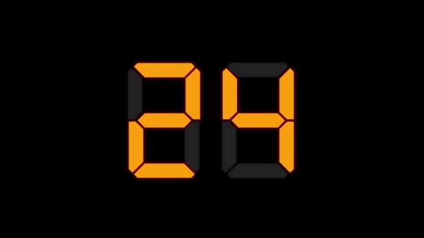 Digitaluhr 30 Sekunden Countdown Timer Animation Bewegungsgrafik - Filmmaterial, Video