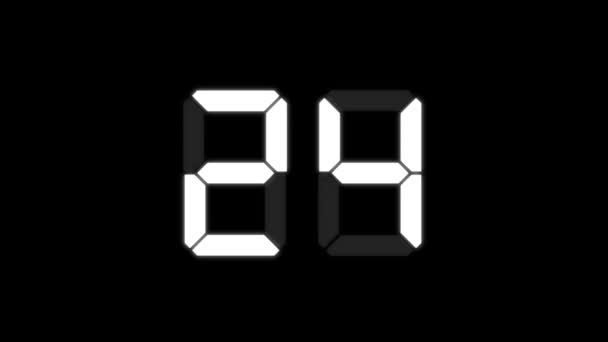 Digitaluhr 30 Sekunden Countdown Timer Animation Bewegungsgrafik - Filmmaterial, Video