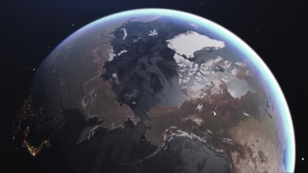 Föld fekete háttér tér 3DCG digitális animációs mozgás grafika - Felvétel, videó