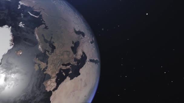 Erde schwarzer Hintergrund Raum 3DCG digitale Animation Bewegungsgrafik - Filmmaterial, Video