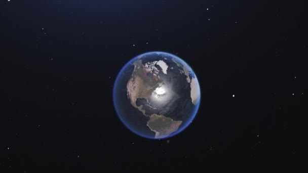 Earth black background space 3DCG digital animation motion graphics - Záběry, video