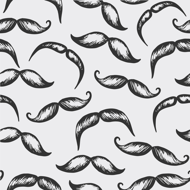 Mustache seamless pattern - Wektor, obraz