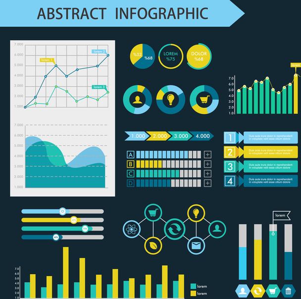 infografische Gestaltungselemente - Vektor, Bild