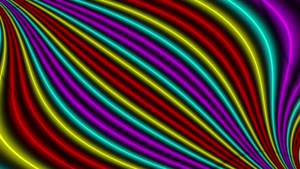Анимационная графика освещения неоновой линии - Кадры, видео