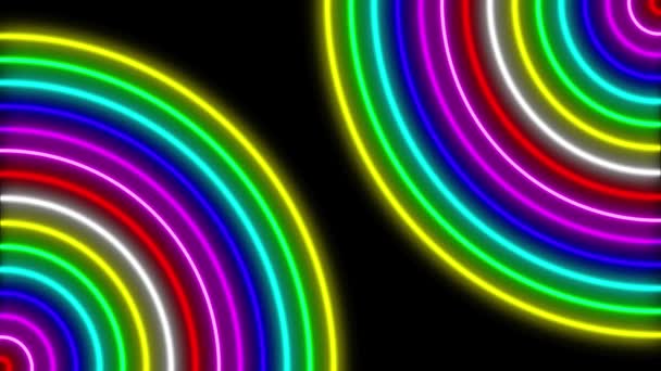Анимационная графика освещения неоновой линии - Кадры, видео