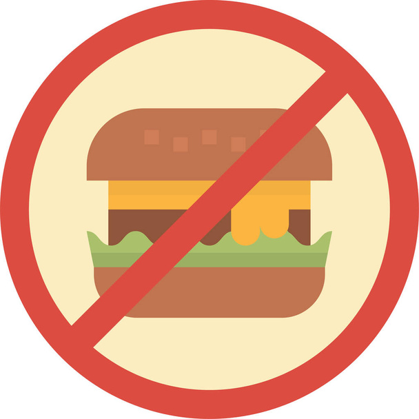 burger fastfood food icon in fitness-yoga-diet category - Vector, afbeelding