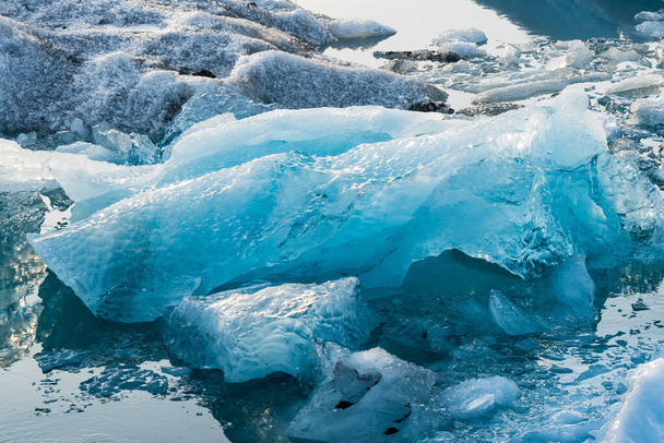 Jokulsarlon Glacier Lagoon in south Iceland on a sunny spring day - Photo, image