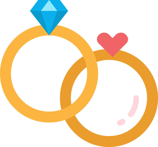 engagement love ring icon in love-romance category - Вектор,изображение