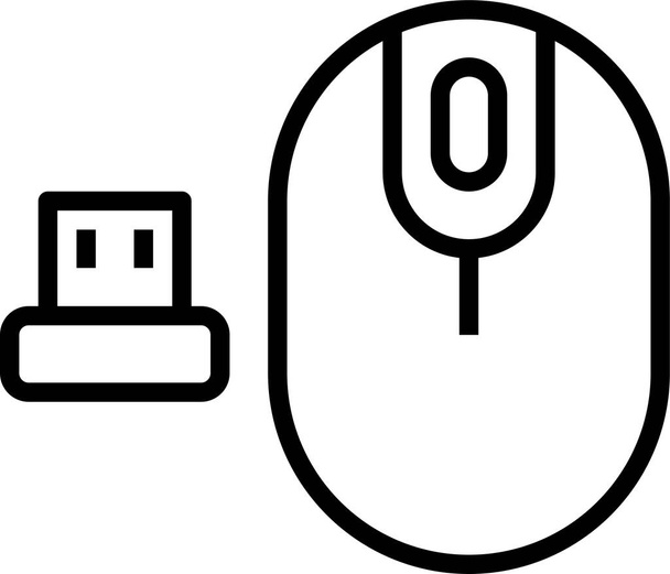 mouse technology wireless icon in outline style - Vector, Image