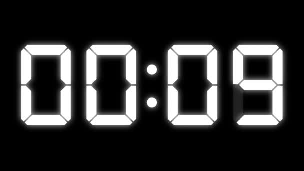 Digitaluhr 10 Sekunden Countdown Timer Animation Bewegungsgrafik - Filmmaterial, Video