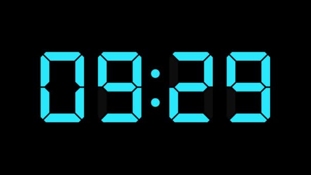 Sayısal saat 10 saniye geri sayım zamanlayıcısı canlandırma grafikleri - Video, Çekim