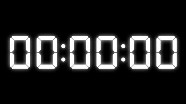 Digital clock 10 seconds count up stopwatch animation motion graphics - Footage, Video