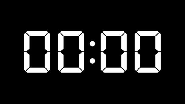 Цифровые часы 10 секунд отсчитывают графику движения секундомера - Кадры, видео